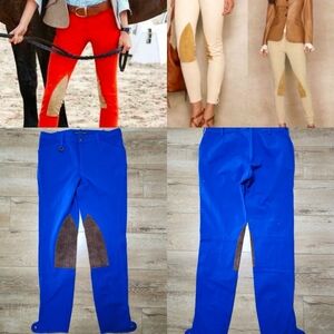 NWOT RALPH LAUREN Blue Label Equestrian boho western Riding pants 8 Suede Patch